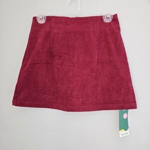 HALARA Corduroy Mini Skirt - Red